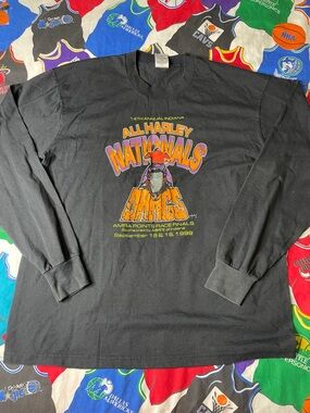 Vintage 1999 ABATE Harley Davidson All Harleys Nationals Long Sleeve Shirt